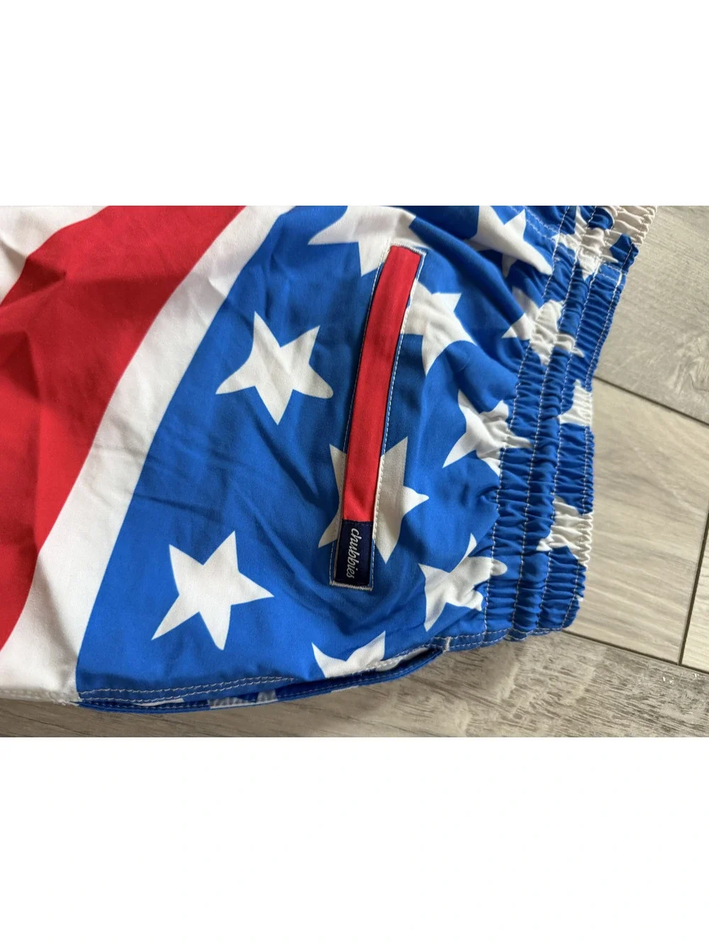 Chubbies The Eagle Scouts Patriotic American Flag Classic Lined Swim Trunk Large